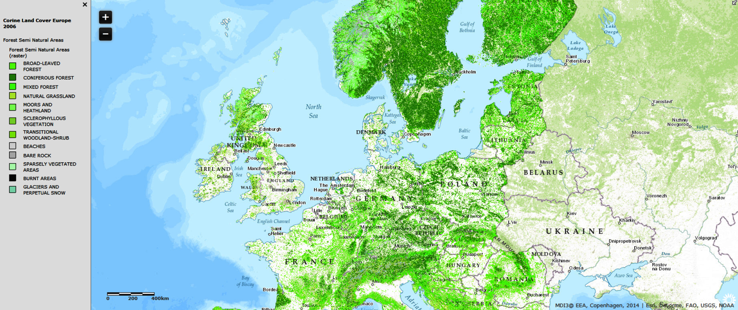 Waldkarte Europa