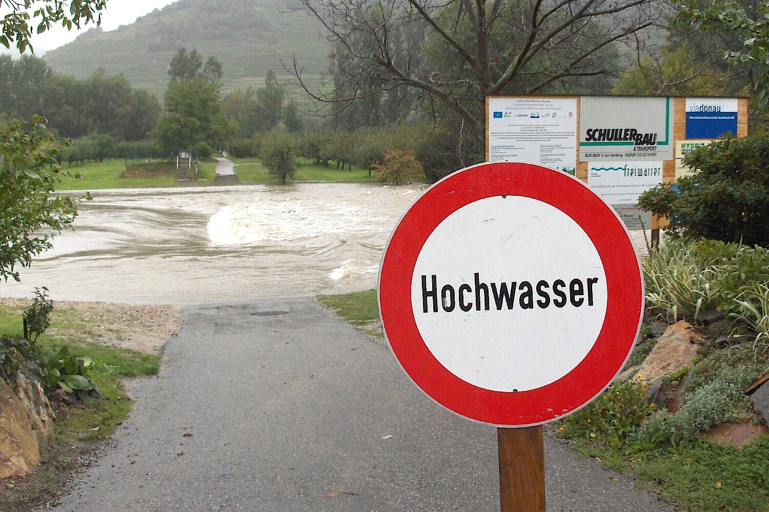Tafel "Hochwasser"
