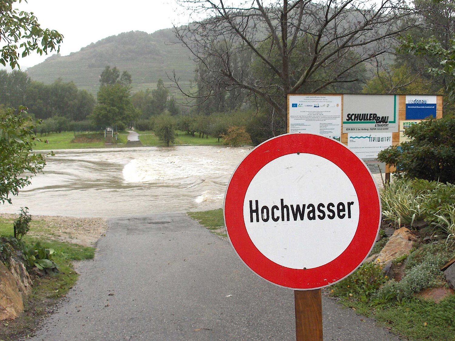Tafel "Hochwasser"