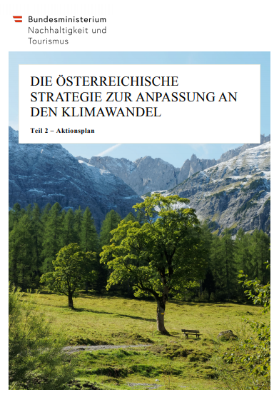 Cover Österreichische Strategie zur Anpassung an den Klimawandel Teil 2 Aktionsplan